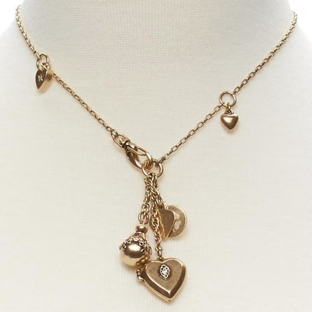 Victorian Style Dangling Charms Locket Necklace